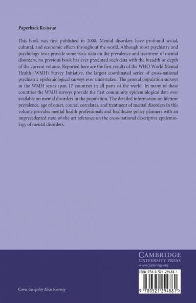 The Who World Mental Health Surveys
