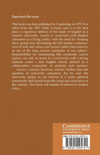 English Literature in Our Time and the University