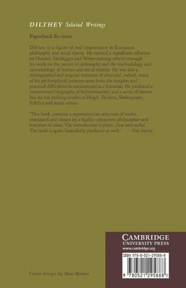 Dilthey Selected Writings