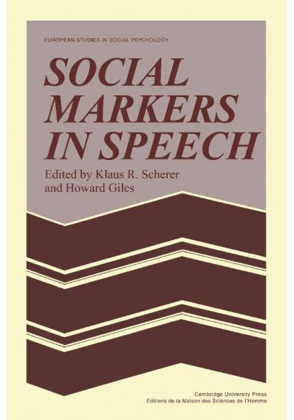 Social Markers in Speech