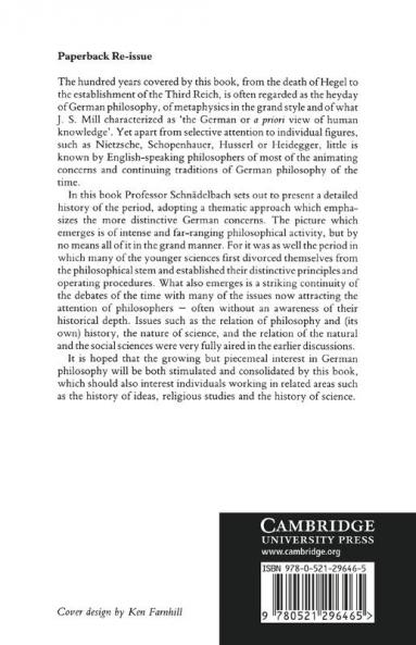 Philosophy in Germany 1831 1933