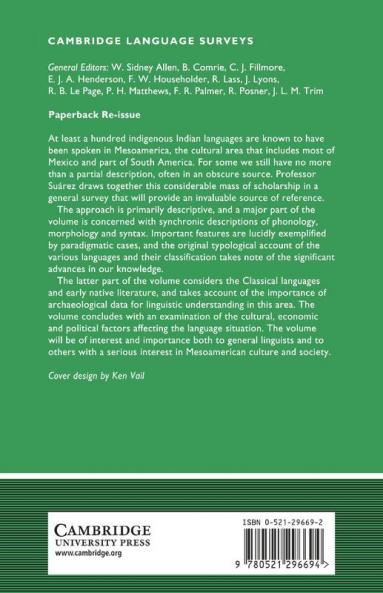 The Mesoamerican Indian Languages