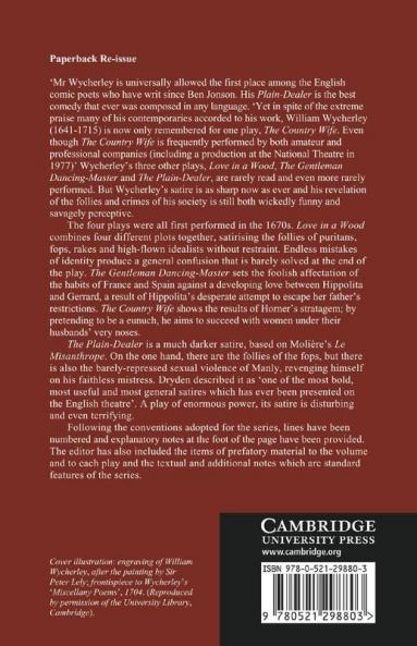 The Plays of William Wycherley