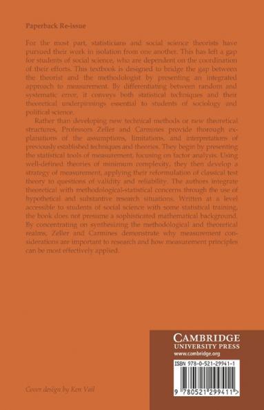Measurement in the Social Sciences