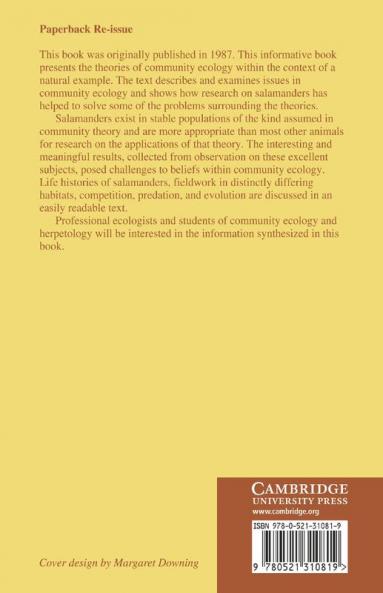 Community Ecology and Salamander Guilds