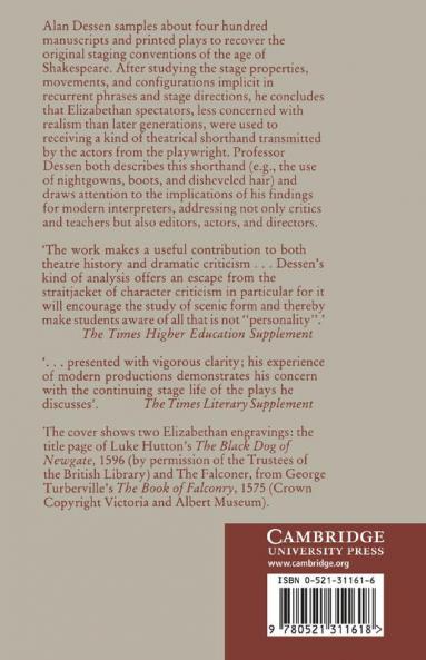 Elizabethan Stage Conventions and Modern Interpreters
