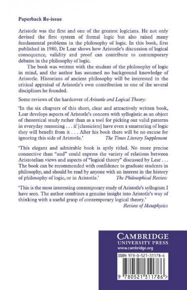 Aristotle and Logical Theory