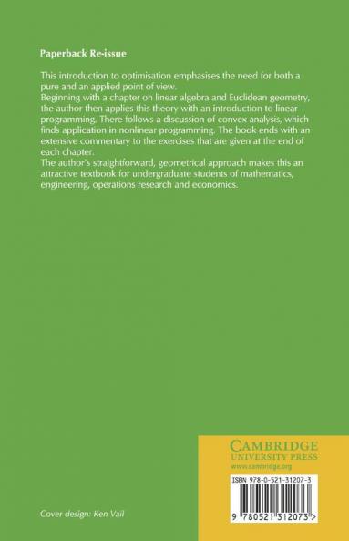 Introduction to Linear and Convex Programming