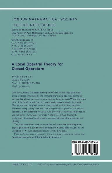 A Local Spectral Theory for Closed Operators