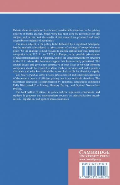 The Theory of Public Utility Pricing