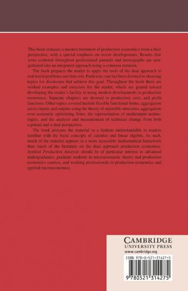 Applied Production Analysis