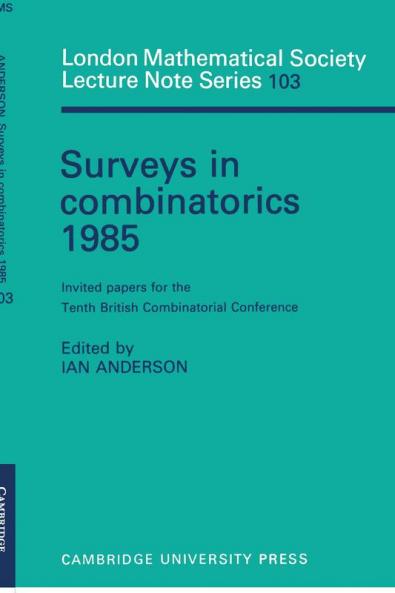 Surveys in Combinatorics 1985