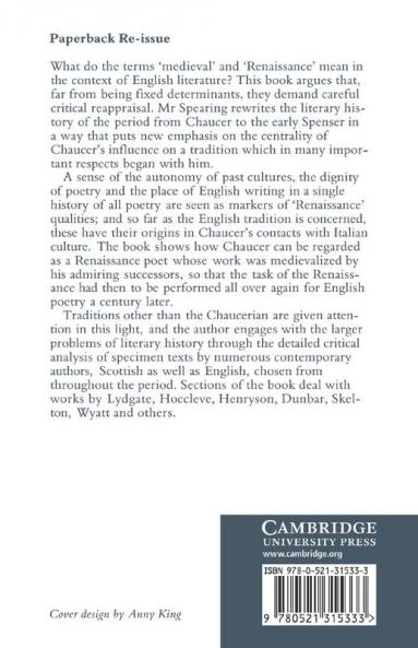 Medieval to Renaissance in English Poetry