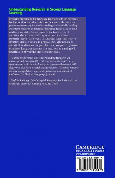 Understanding Research in Second Language Learning
