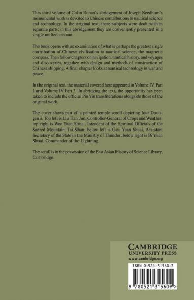 The Shorter Science and Civilisation in China