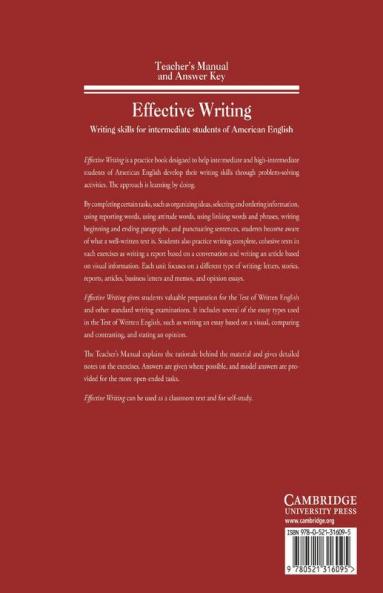 Effective Writing Teacher's Manual