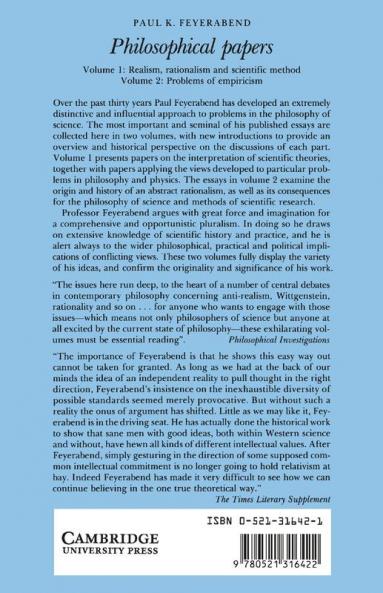 Realism Rationalism and Scientific Method