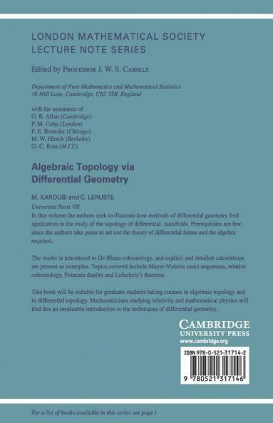 Algebraic Topology Via Differential Geometry