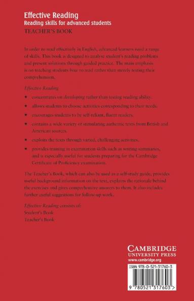 Effective Reading Teacher's Book