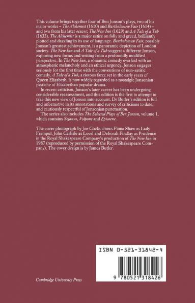 The Selected Plays of Ben Jonson