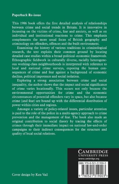 Crime Space and Society