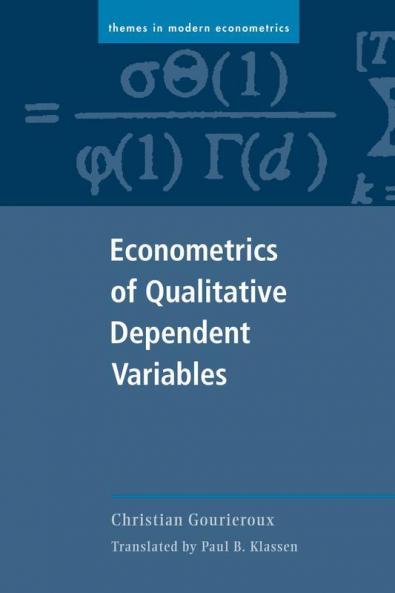 Econometrics of Qualitative Dependent Variables