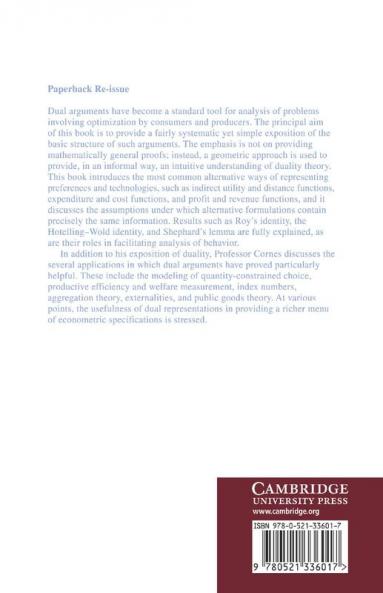 Duality and Modern Economics