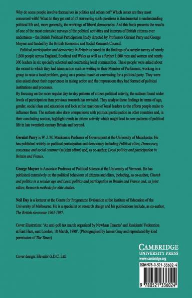 Political Participation and Democracy in Britain