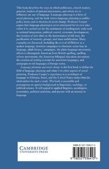 Language Planning and Social Change