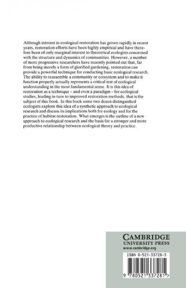 Restoration Ecology