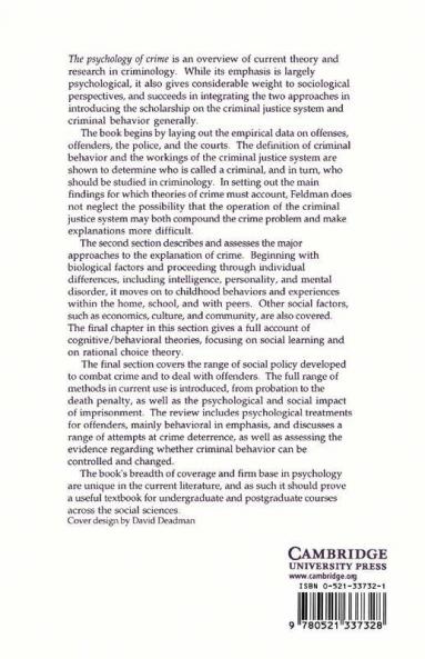The Psychology of Crime
