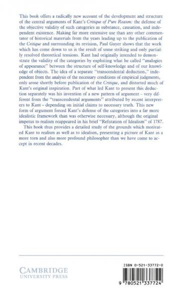 Kant and the Claims of Knowledge