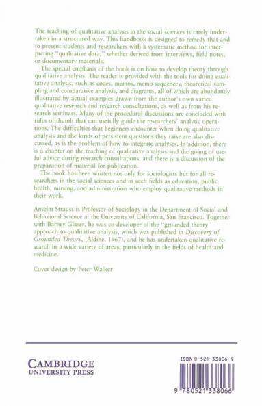 Qualitative Analysis for Social Scientists