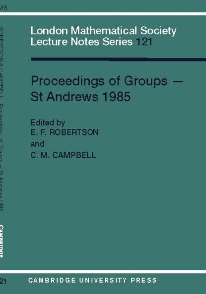 Proceedings of Groups-St. Andrews 1985