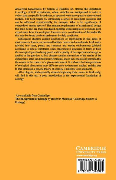 Ecological Experiments
