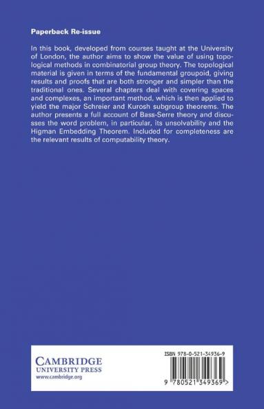 Combinatorial Group Theory