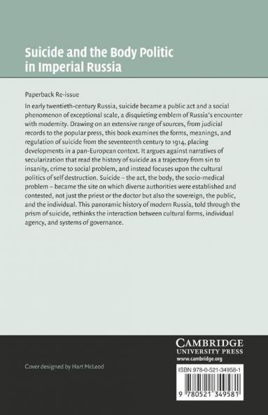 Suicide and the Body Politic in Imperial Russia
