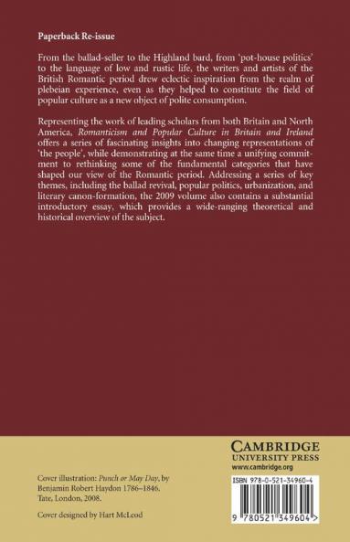 Romanticism and Popular Culture in Britain and Ireland
