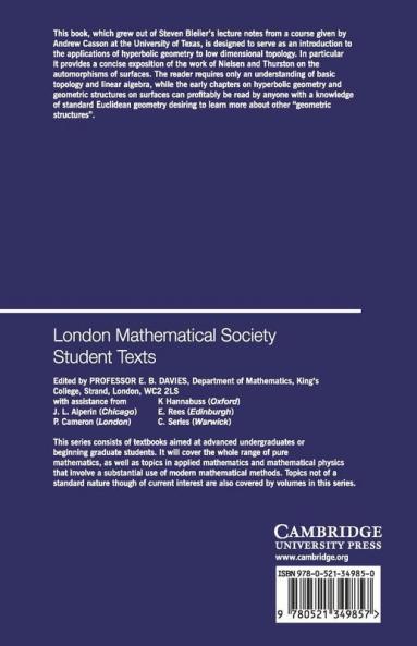Automorphisms of Surfaces After Nielsen and Thurston