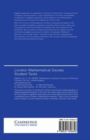 Undergraduate Algebraic Geometry