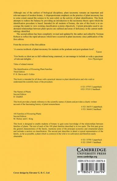 Introduction to the Principles of Plant Taxonomy