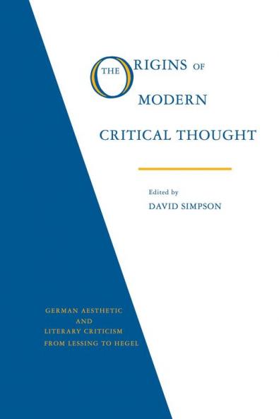 The Origins of Modern Critical Thought