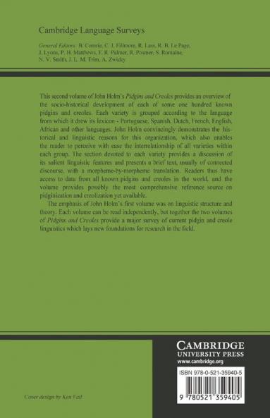 Pidgins and Creoles Volume II