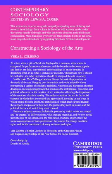 Constructing a Sociology of the Arts