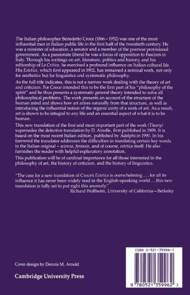 The Aesthetic as the Science of Expression and of the Linguistic in General Part 1 Theory