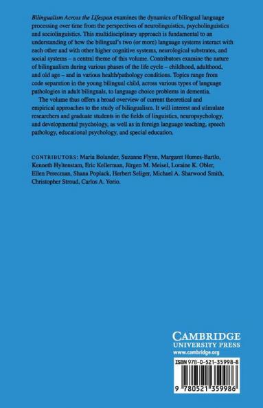 Bilingualism Across the Lifespan