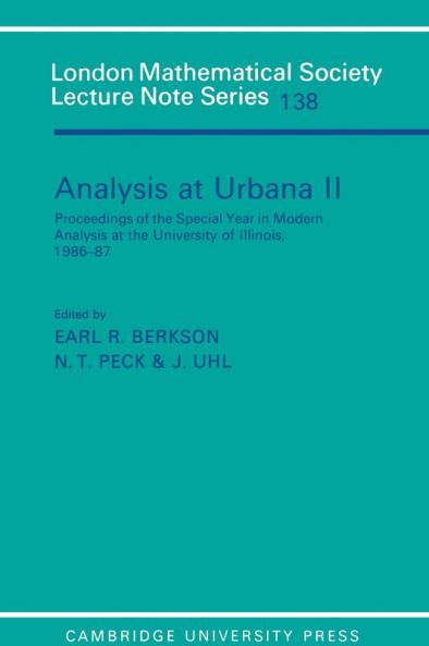 Analysis at Urbana Vol 2