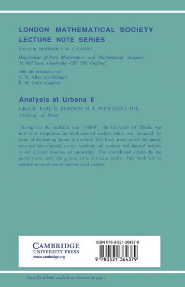 Analysis at Urbana Vol 2