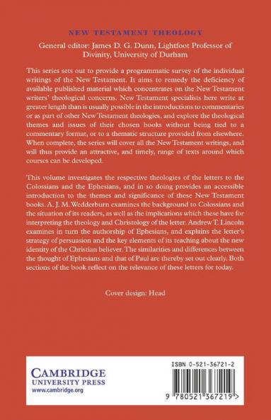 The Theology of the Later Pauline Letters