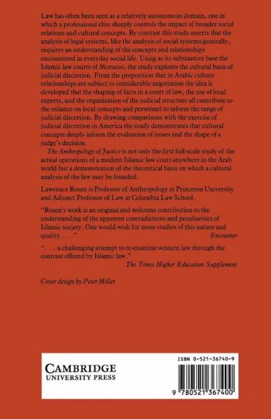 The Anthropology of Justice